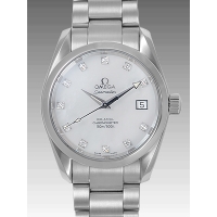 オメガスーパーコピー シーマスター コーアクシャル アクアテラ 2504-75 ダイヤモンド ホワイト