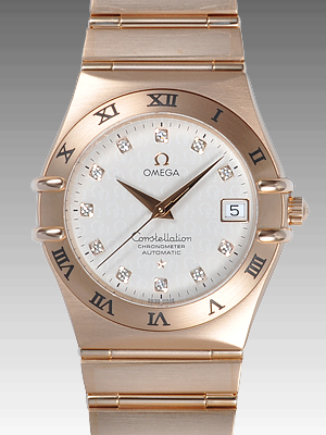オメガスーパーコピー コンステレーション 1104-35 ピンクゴールド ダイヤモンド シルバー