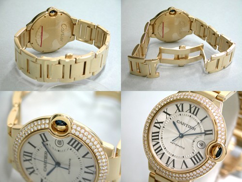 カルティエスーパーコピー Cartier バロンブルー ケースダイヤ WE90073 YＧ LＭ シルバー