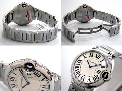 カルティエスーパーコピー Cartier バロンブルー W690114 SS MM シルバー クォーツ ボーイズ