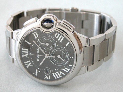 カルティエスーパーコピー Cartier バロンブルー クロノグラフ W6920025 SS XL ブラック