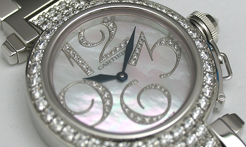 カルティエスーパーコピー パシャ ３２ｍｍ WJ12320G ホワイトゴールド レディース シェル