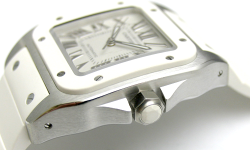 カルティエスーパー サントス１００ ＭＭ W20129U2 ステンレス・ラバー シルバー