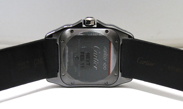 カルティエスーパー サントス１００ ＭＭ W2020008 ステンレス(DLC加工)・チタン ブラック