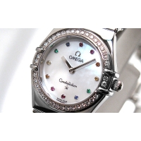 オメガスーパーコピー コンステレーション アイリス 1475-79 ステンレス レディース ホワイト