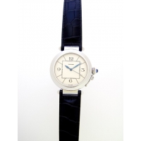 カルティエスーパーコピー Cartier パシャ W3107255 42mm ＳＳ ブラック皮 ホワイト