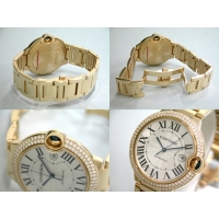 カルティエスーパーコピー Cartier バロンブルー ケースダイヤ WE90073 YＧ LＭ シルバー