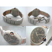 カルティエスーパーコピー Cartier バロンブルー W6920032 PG/SS LM チョコレートブラウン 自動巻