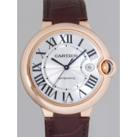 カルティエスーパーコピー Cartier バロンブルー  W6900651 PＧ LＭ 皮 シルバー 自動巻