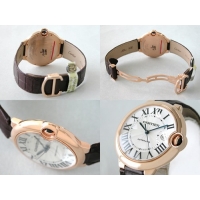 カルティエスーパーコピー Cartier バロンブルー  W6900651 PＧ LＭ 皮 シルバー 自動巻