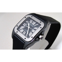 カルティエスーパー サントス１００ ＭＭ W2020008 ステンレス(DLC加工)・チタン ブラック