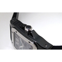 カルティエスーパー サントス１００ ＭＭ W2020008 ステンレス(DLC加工)・チタン ブラック