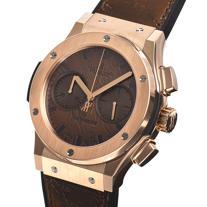 ウブロ クラシック フュージョン クロノグラフ ベルルッティ スクリット 521.OX.0500.VR.BER17 基本仕様は本物と同じ形のHUBLOTです