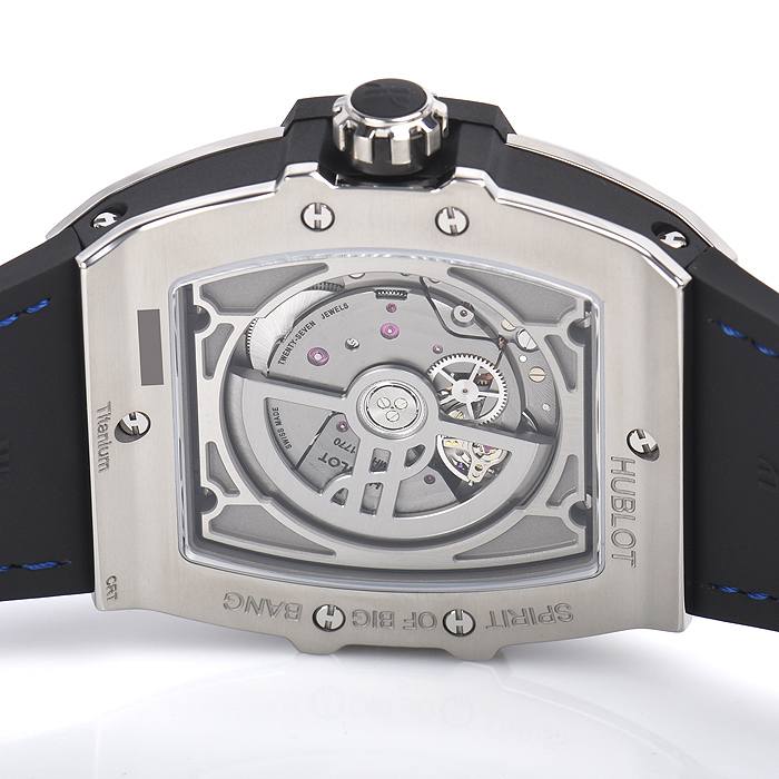 ウブロ スピリット オブ ビッグバン ムーンフェイズ チタニウム ダークブルー 647.NX.5171.LR.1201 基本仕様は本物と同じ形のHUBLOTです