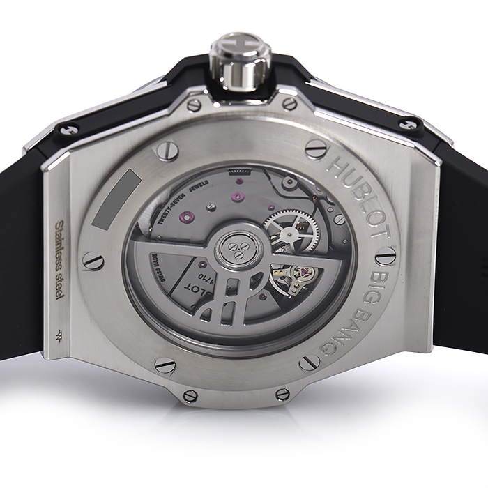 ウブロスーパーコピー ビッグバン ワンクリック スチールフルパヴェ 465.SX.9010.RX.1604 基本仕様は本物と同じ形のHUBLOTです