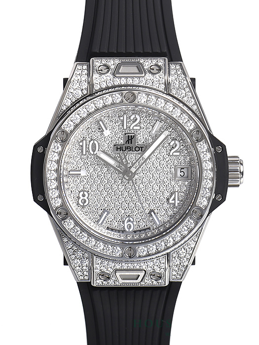 ウブロスーパーコピー ビッグバン ワンクリック スチールフルパヴェ 465.SX.9010.RX.1604 基本仕様は本物と同じ形のHUBLOTです