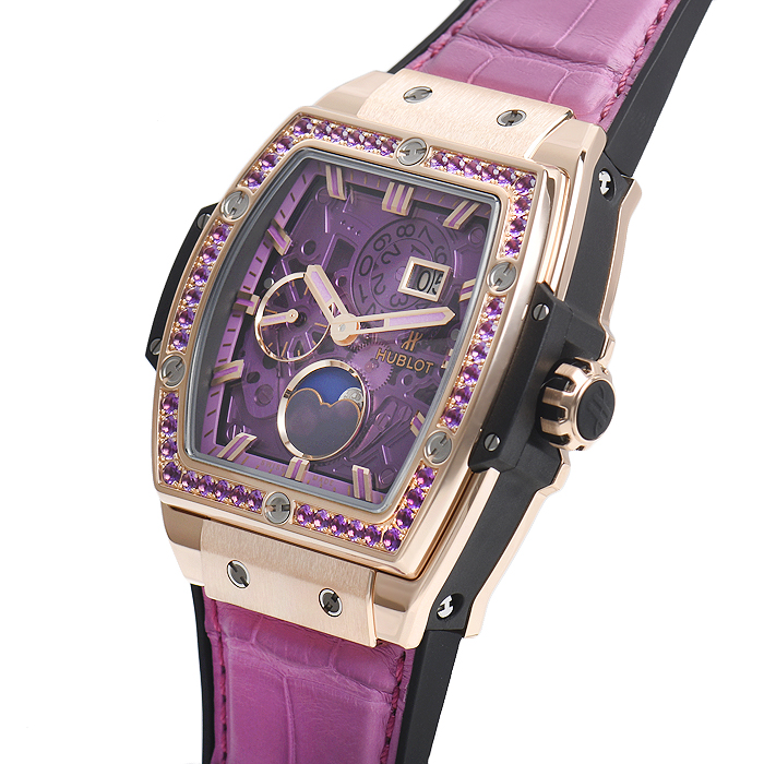 ウブロ スピリッド オブ ビッグバン ムーンフェイズ キングゴールド パープル 647.OX.4781.LR.1205 基本仕様は本物と同じ形のHUBLOTです