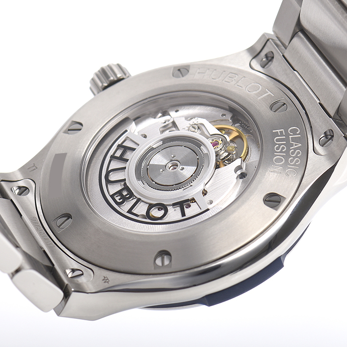 ウブロ クラシックフュージョン チタニウム ブルー 548.NX.7170.NX 基本仕様は本物と同じ形のHUBLOTです