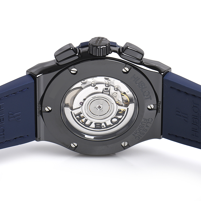 ウブロ クラシックフュージョン クロノグラフ セラミックブルー 521.CM.7170.LR 基本仕様は本物と同じ形のHUBLOTです