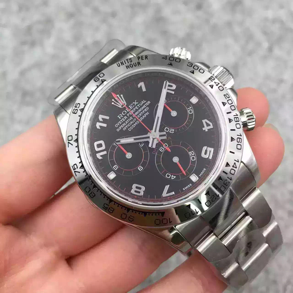 ロレックス デイトナ 116509 ブラック 基本仕様は本物と同じ形のROLEX です