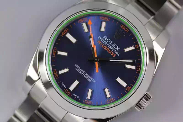 ロレックス ミルガウス ブルー 116400GV メンズ 基本仕様は本物と同じ形のROLEX です