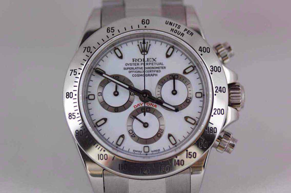 ロレックス デイトナ ホワイト 116520 メンズ 基本仕様は本物と同じ形のROLEX です