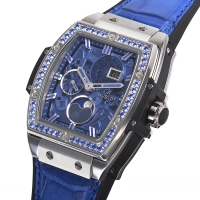 ウブロ スピリット オブ ビッグバン ムーンフェイズ チタニウム ダークブルー 647.NX.5171.LR.1201 基本仕様は本物と同じ形のHUBLOTです