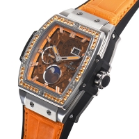 ウブロ スピリット オブ ビッグバン ムーンフェイズ チタニウム オレンジ 647.NX.5371.LR.1206 基本仕様は本物と同じ形のHUBLOTです