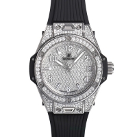 ウブロスーパーコピー ビッグバン ワンクリック スチールフルパヴェ 465.SX.9010.RX.1604 基本仕様は本物と同じ形のHUBLOTです