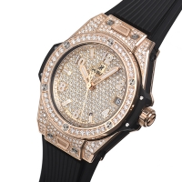 ウブロ ビッグバン ワンクリック キングゴールドフルパヴェ 465.OX.9010.RX.1604 基本仕様は本物と同じ形のHUBLOTです