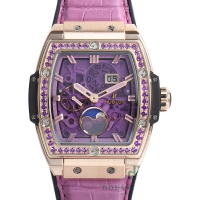 ウブロ スピリッド オブ ビッグバン ムーンフェイズ キングゴールド パープル 647.OX.4781.LR.1205 基本仕様は本物と同じ形のHUBLOTです