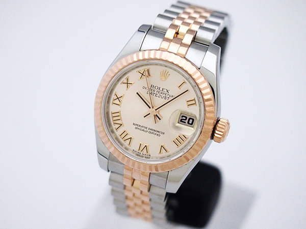 最高級N級品 ロレックススーパーコピー デイトジャスト 179171 PG/SS 自動巻き ピンクローマ