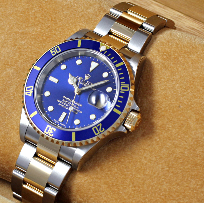 ロレックススーパーコピー サブマリーナ デイト コンビ 青 ROLEX 16613