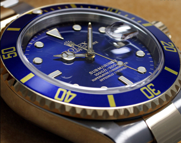 ロレックススーパーコピー サブマリーナ デイト コンビ 青 ROLEX 16613