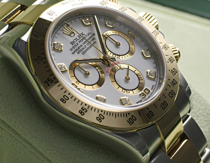 ロレックススーパーコピー デイトナ コンビ 白/ダイヤ ROLEX 116523G
