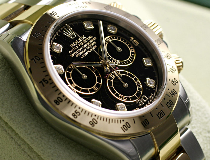 ロレックススーパーコピー デイトナ コンビ 黒/ダイヤ ROLEX 116523G