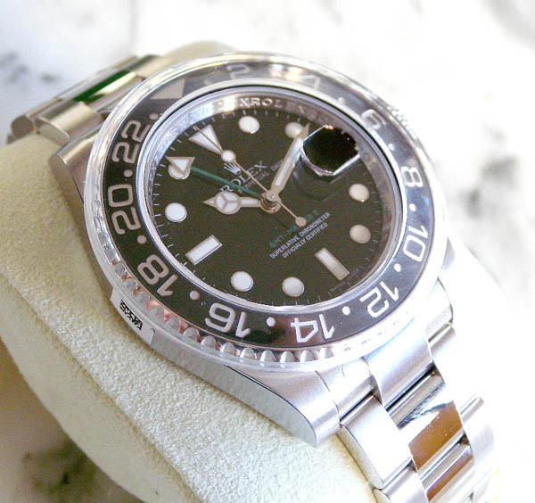ロレックススーパーコピー GMT マスターII 116710LN SS 黒色ベゼル-case（40mm)