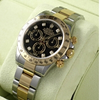 ロレックススーパーコピー デイトナ コンビ 黒/ダイヤ ROLEX 116523G