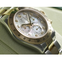 ロレックススーパーコピー デイトナ コンビ 白シェル/ダイヤ ROLEX 116523NG