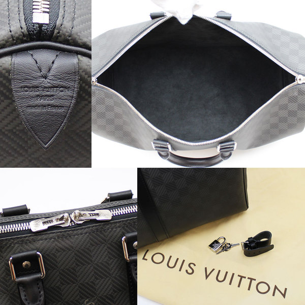 ルイ・ヴィトンスーパーコピー （LOUIS VUITTON） N41415 キーポル45 ダミエ・カーボン ボストンバッグ ハンドバッグ 旅行バッグ