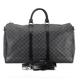 ルイ・ヴィトンスーパーコピー　ダミエ・グラフィット　LV　バッグ キーポル・バンドリエール55 ストラップ付き N41413