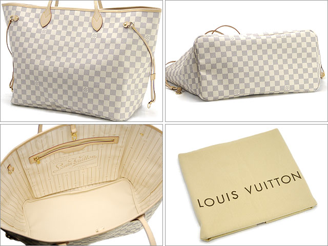 ルイ・ヴィトンスーパーコピー LOUIS VUITTON ダミエ アズール ネヴァーフルGM トートバッグ ホワイト N51108