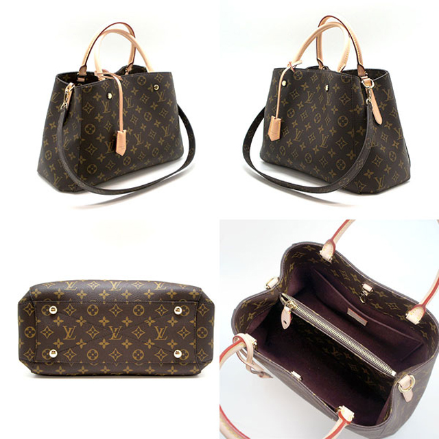 ルイ・ヴィトンスーパーコピーLOUISVUITTON モンテーニュ MM モノグラム 茶系 ゴールド金具 M41056