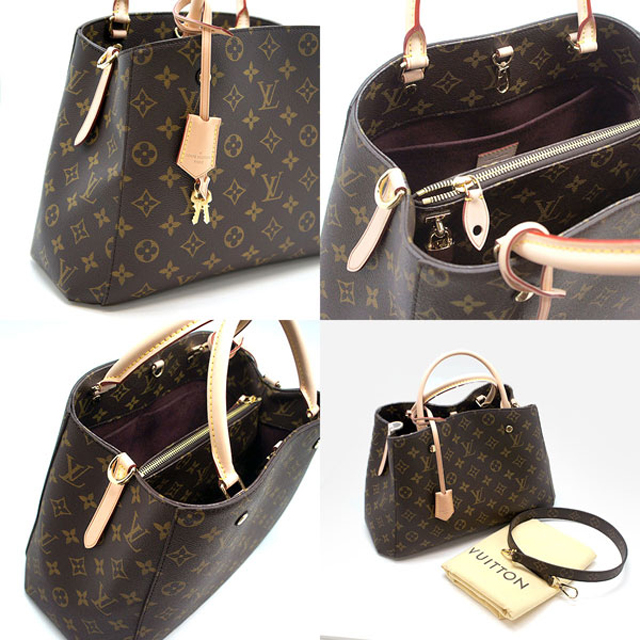 ルイ・ヴィトンスーパーコピーLOUISVUITTON モンテーニュ MM モノグラム 茶系 ゴールド金具 M41056