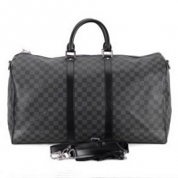 ルイ・ヴィトンスーパーコピー　ダミエ・グラフィット　LV　バッグ キーポル・バンドリエール55 ストラップ付き N41413