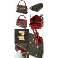 ルイ・ヴィトンスーパーコピー LOUIS VUITTON モノグラム オランプ ハンドバッグ ダークブラウン＆ルージュ M40732