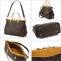 ルイ・ヴィトンスーパーコピー バッグ LOUIS VUITTON M40929 モノグラム パラス ハンドバッグ サフラン
