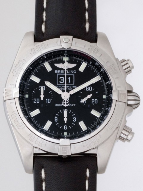 ブライトリング BREITLING ブラックバード A449B11KBA　カーフ皮 ブラックバー