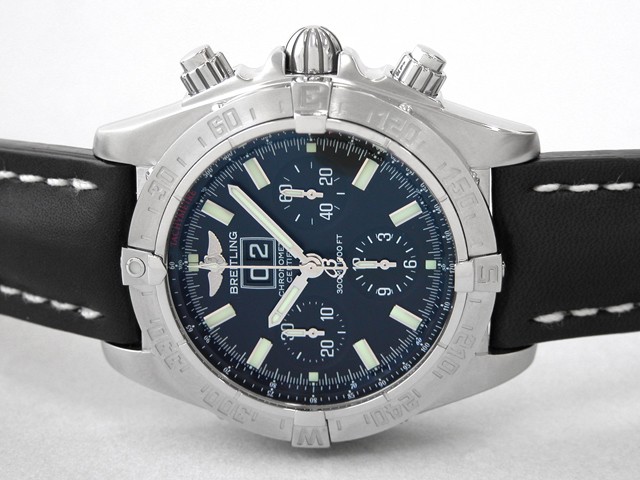 ブライトリング BREITLING ブラックバード A449B11KBA　カーフ皮 ブラックバー