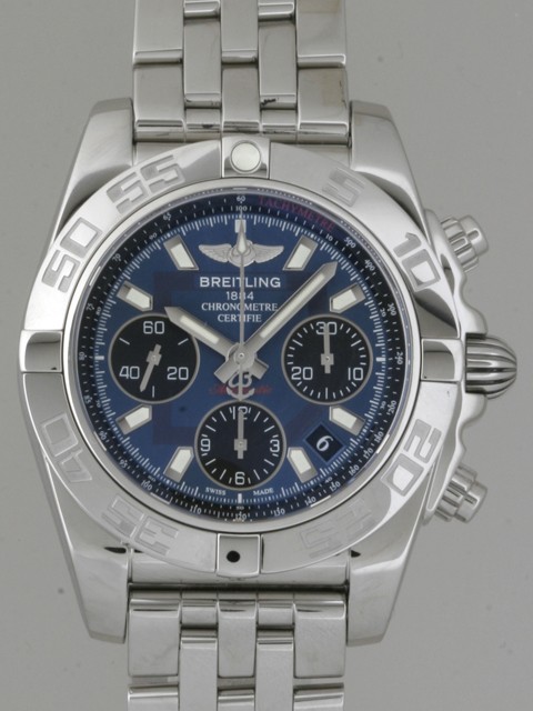 ブライトリング BREITLING クロノマット 41 A014C30PA ブラックアイ・ブルー